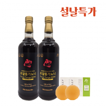 [설날특가] 로얄통가노니 1000㎖ x 2병 추가 노니비누 2개